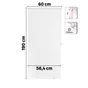 Store enrouleur occultant Mambo blanc, l.60 x H.190 cm, INSPIRE