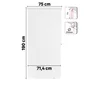 Store enrouleur occultant Mambo blanc, l.75 x H.190 cm, INSPIRE