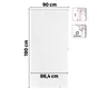Store enrouleur occultant Mambo blanc, l.90 x H.190 cm, INSPIRE
