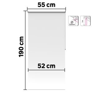 Store enrouleur tamisant Samba blanc, l.55 x H.190 cm, INSPIRE