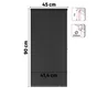 Store enrouleur occultant Mambo gris foncé, l.45 x H.90 cm, INSPIRE