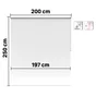 Store enrouleur tamisant Samba blanc, l.200 x H.250 cm, INSPIRE