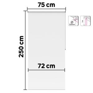 Store enrouleur opaque Bossa blanc, l.75 x H.250 cm, INSPIRE