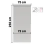 Store enrouleur filtrant Samba gris clair, l.75 x H.250 cm, INSPIRE