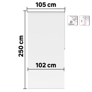 Store enrouleur opaque Bossa blanc, l.105 x H.250 cm, INSPIRE