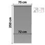 Store enrouleur tamisant Samba gris, l.75 x H.250 cm, INSPIRE