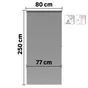 Store enrouleur tamisant Samba gris, l.80 x H.250 cm, INSPIRE