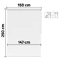 Store enrouleur opaque Bossa blanc, l.150 x H.250 cm, INSPIRE