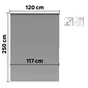 Store enrouleur tamisant Samba gris, l.120 x H.250 cm, INSPIRE