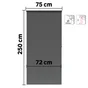 Store enrouleur occultant Bossa gris foncé, l.75 x H.250 cm, INSPIRE