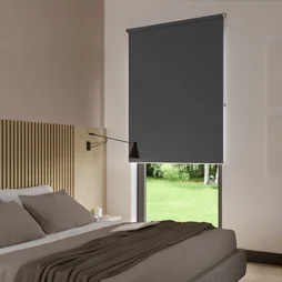 Store enrouleur occultant Bossa gris foncé, l.105 x H.250 cm, INSPIRE