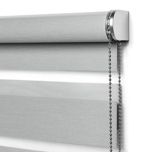 Store enrouleur jour/nuit Bolero gris, l.200 x H.250 cm, INSPIRE