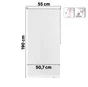 Store enrouleur screen Salsa blanc, l.55 x H.190 cm, INSPIRE