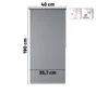 Store enrouleur screen Salsa gris , l.40 x H.190 cm, INSPIRE