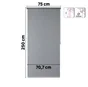 Store enrouleur screen Salsa gris , l.75 x H.250 cm, INSPIRE