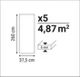 Lambris PVC PVC sans bois blanc mat ARTENS, L.260 x l.37,5 cm, Ep.8 mm