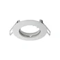 Anneau fixe sans ampoule pour spot à encastrer GU10 PVC rond blanc