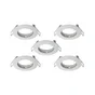 Lot de 5 anneaux fixe, plastique blanc