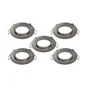 Lot de 5 anneaux fixe, plastique acier