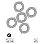 Lot de 5 anneaux fixe, plastique acier