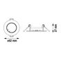 Lot de 5 anneaux fixe, plastique acier