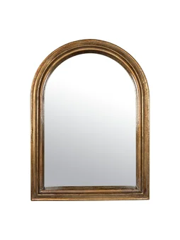 Miroir arc résine doré Arche, l.18 x H.25 cm