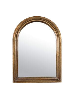 Miroir arc résine doré Arche, l.18 x H.25 cm