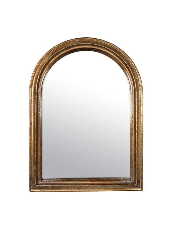 Miroir arc résine doré Arche, l.18 x H.25 cm
