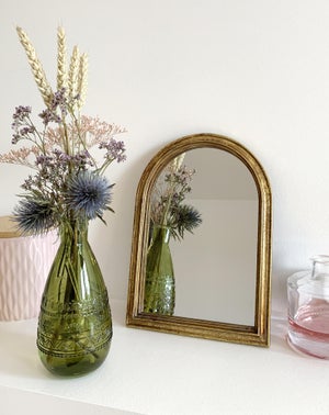 Miroir arc résine doré Arche, l.18 x H.25 cm