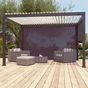 Pergola bioclimatique autoportante, Prima 4 x 3 m, aluminium, gris anthracite