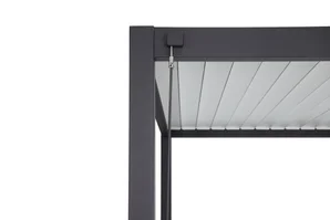 Pergola bioclimatique autoportante Prima aluminium gris anthracite, 12m²