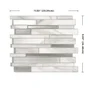 Lot de 4 crédences adhésives Milano, blanc et gris, 24.5 cm x 29.3 cm