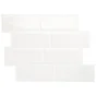 Lot de 4 crédences adhésives Métro, blanc, 29.4 cm x 21.3 cm