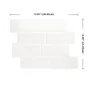 Lot de 4 crédences adhésives Métro, blanc, 29.4 cm x 21.3 cm