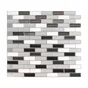 Lot de 4 crédences adhésives Murano, argent, blanc, gris, 23.1 cm x 25.9 cm