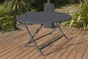 Table de jardin Marius ronde d110 en aluminium anthracite 4 personnes
