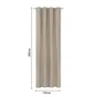 Rideau tamisant Danae, l.140 x H.280 cm, lin naturel, Inspire