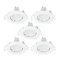 Lot de 5 spots encastrables, led, gu10, 2700K rond blanc