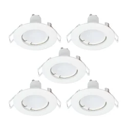 Lot de 5 spots encastrables, led, gu10, 4000K rond blanc