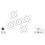 Lot de 5 spots encastrables, led, gu10, 4000K rond blanc
