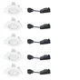 Lot de 5 spots encastrables, led, gu10, 4000K rond blanc
