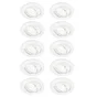 Lot de 10 spots à encastrer orientable INSPIRE Clane, 4000K blanc neutre, rond blanc