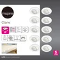Lot de 10 spots à encastrer orientable INSPIRE Clane, 4000K blanc neutre, rond blanc