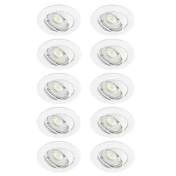 Spot encastre led clane gu10 2700k orient rond blanc lot de 10 inspire