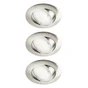 Lot de 3 spots à encastrer orientable, INSPIRE Clane, 4000K blanc neutre, rond acier