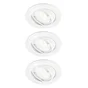 Kit de 3 spots encastrés orientables led CLANE gu10 4000k rond blanc