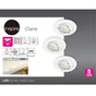 Kit de 3 spots encastrés orientables led CLANE gu10 4000k rond blanc