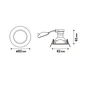 Kit de 3 spots encastrés orientables led CLANE gu10 4000k rond blanc
