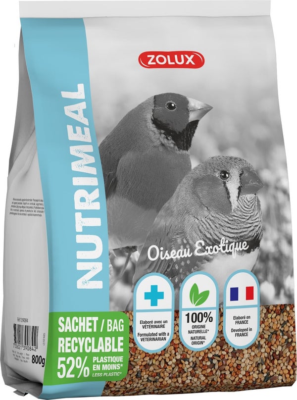 Aliment oiseaux exotiques nutrimeal3 800g