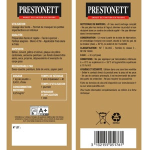 Enduit de lissage en poudre F PRESTONETT 1 kg